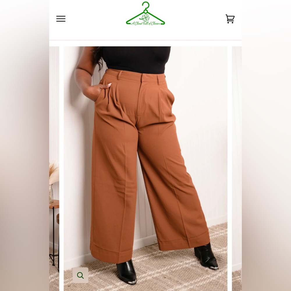 GeeGee Going Steady Full Size High-Waisted Pleated Pants- 1XL- NWT